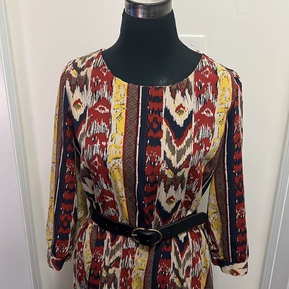 Forever21 Boho 3/4 Sleeve Maxi Dress Size Large - Picture 5 of 13